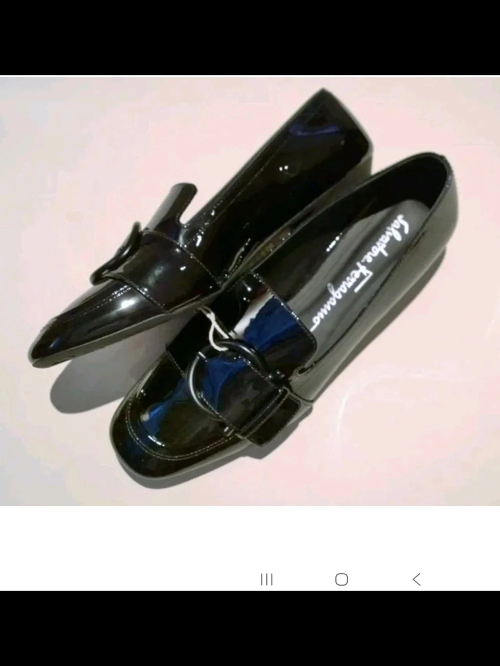 Salvatore Ferragamo Women's Black BONNIE LOAFERS Patent Shiny LEATHER SIZE 8.5 C